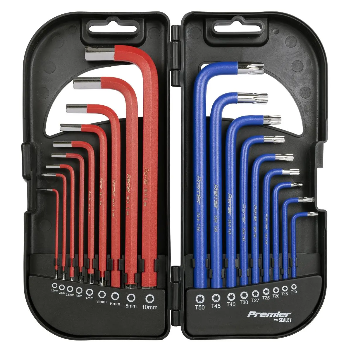 Sealey Premier Long Anti-Slip TRX-Star* & Ball-End Hex Key Set 18pc - Image 3