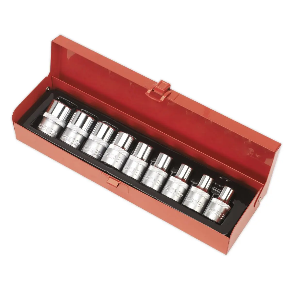 Sealey Premier TRX-Star* Female Socket Set 9pc 1/2"Sq Drive E10-E24 - Image 6