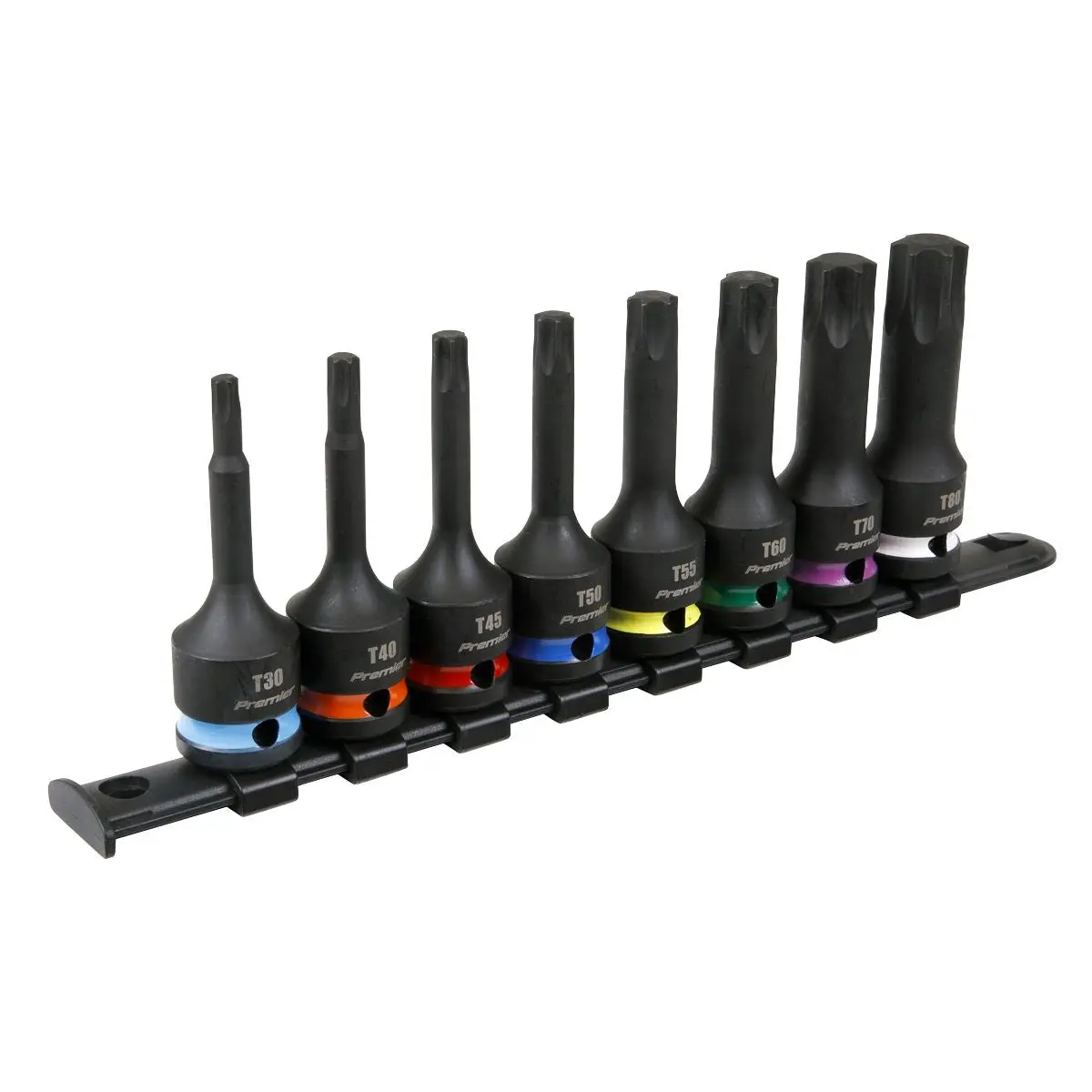 Sealey Premier TRX-Star* Impact Socket Bit Set 8pc 1/2"Sq Drive