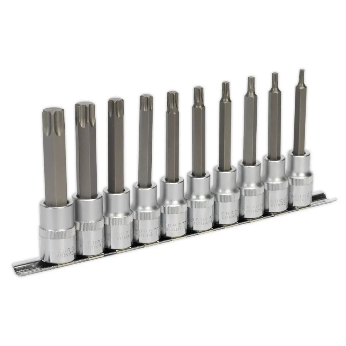 Sealey Premier TRX-Star* Socket Bit Set 10pc 1/2"Sq Drive 100mm