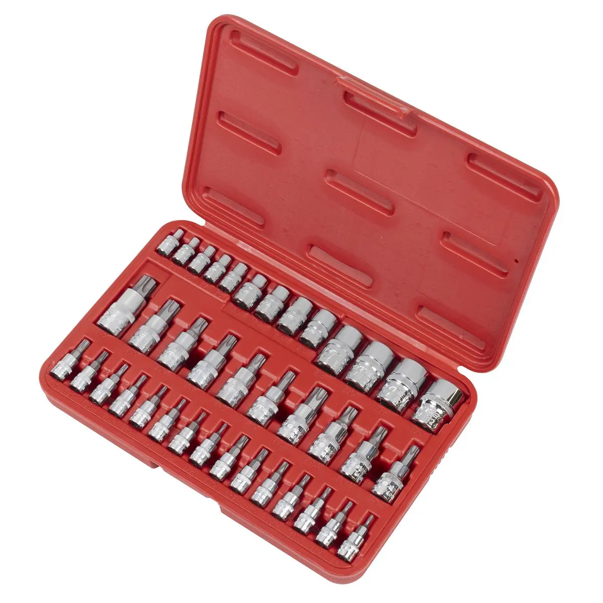 Sealey Premier TRX-Star* Socket & Security Socket Bit Set 1/4", 3/8" & 1/2"Sq Drive 38pc - Image 2