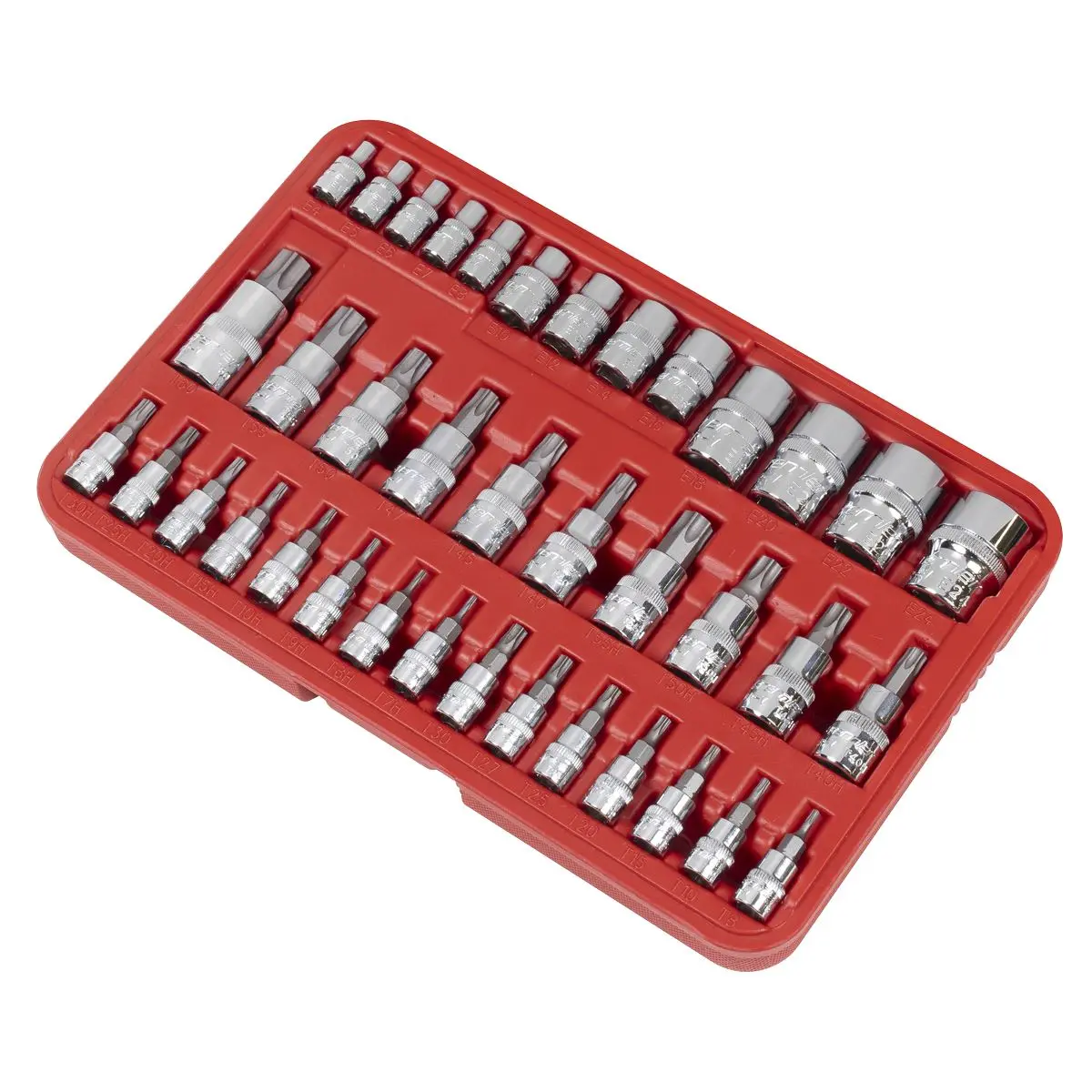 Sealey Premier TRX-Star* Socket & Security Socket Bit Set 1/4", 3/8" & 1/2"Sq Drive 38pc - Image 5