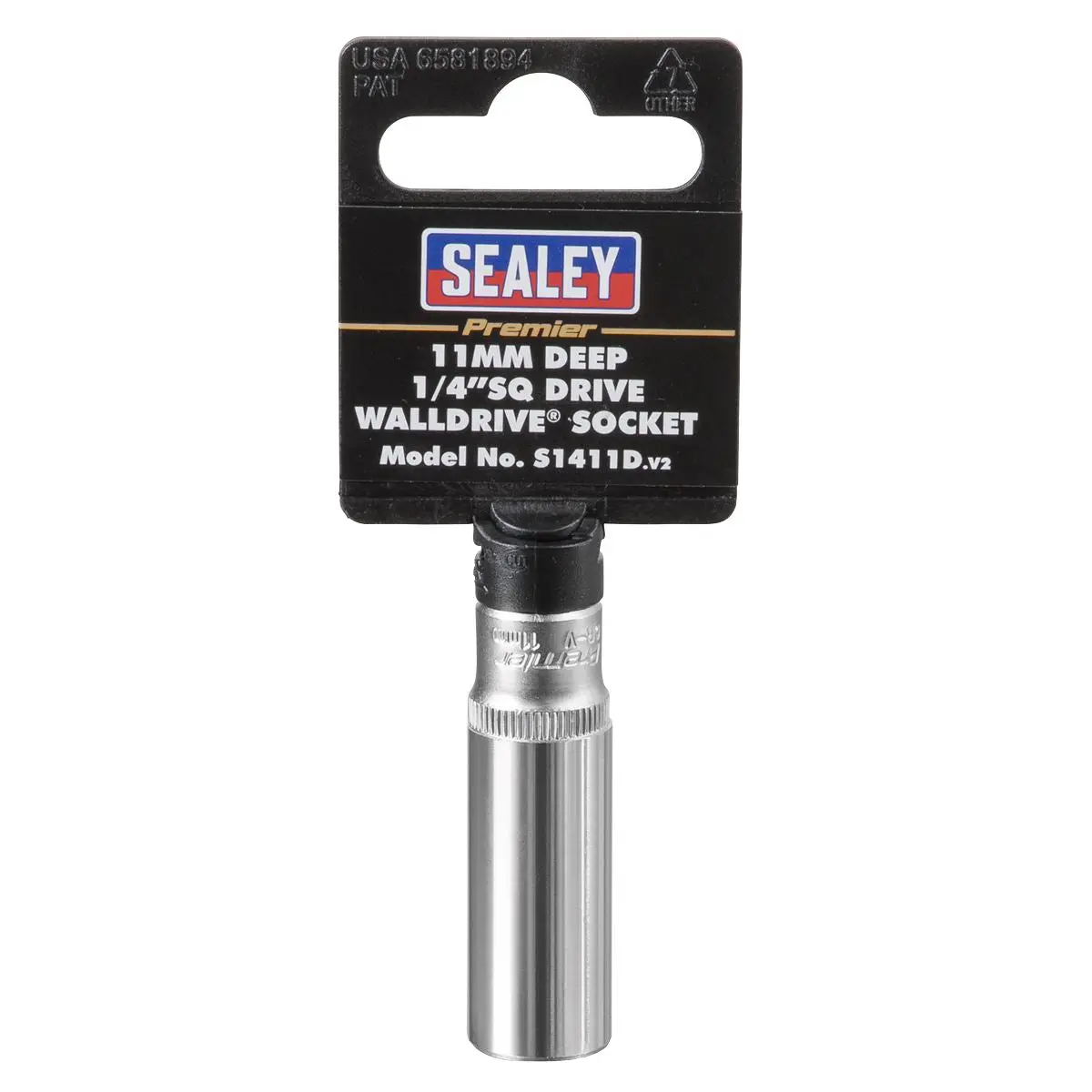 Sealey Premier WallDrive® Socket 11mm Deep 1/4"Sq Drive - Image 6