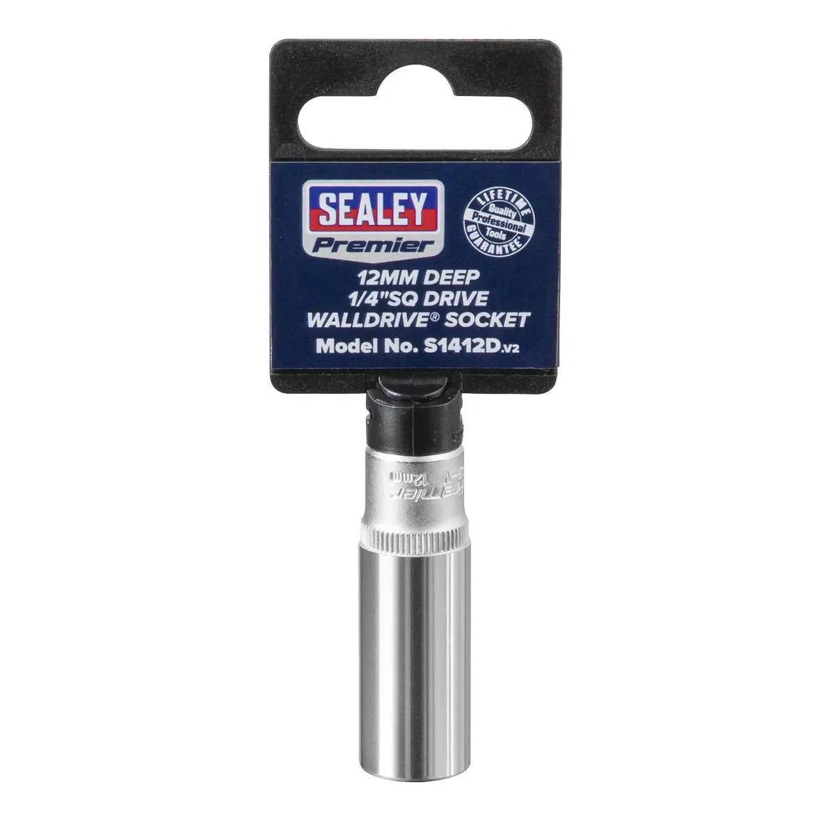 Sealey Premier WallDrive® Socket 12mm Deep 1/4"Sq Drive - Image 4