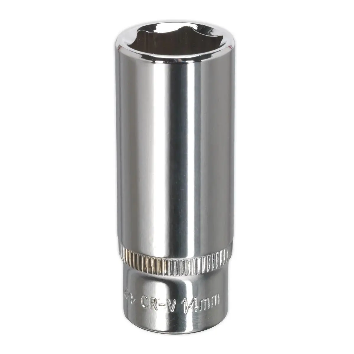 Sealey Premier WallDrive® Socket 14mm Deep 1/4"Sq Drive Fully Polished