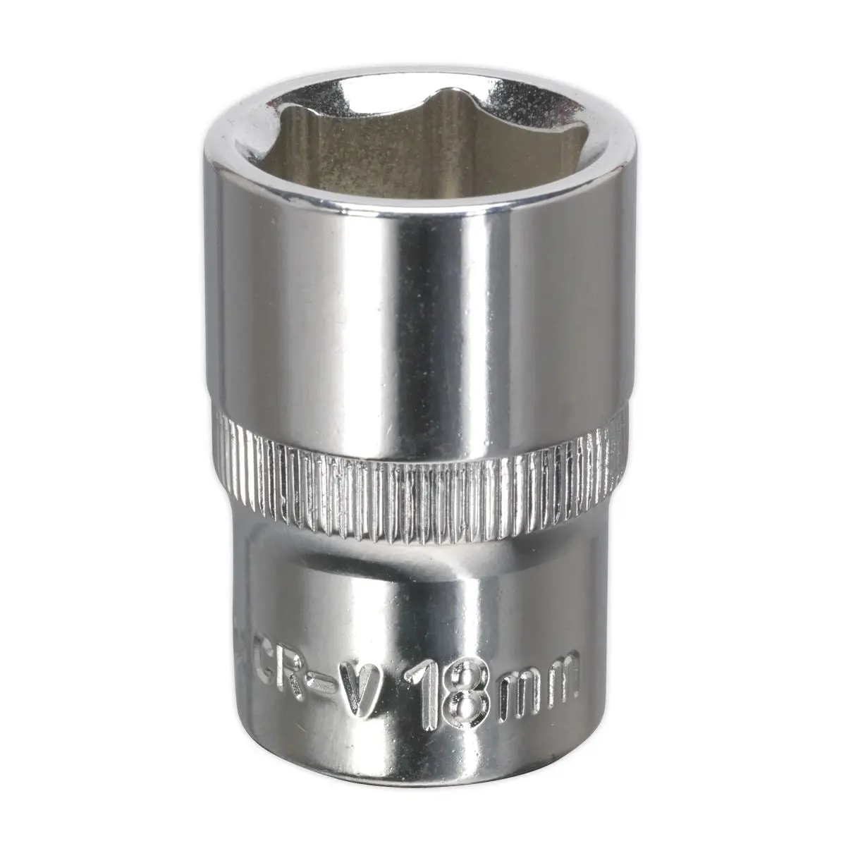 Sealey Premier WallDrive® Socket 18mm 1/2"Sq Drive Fully Polished