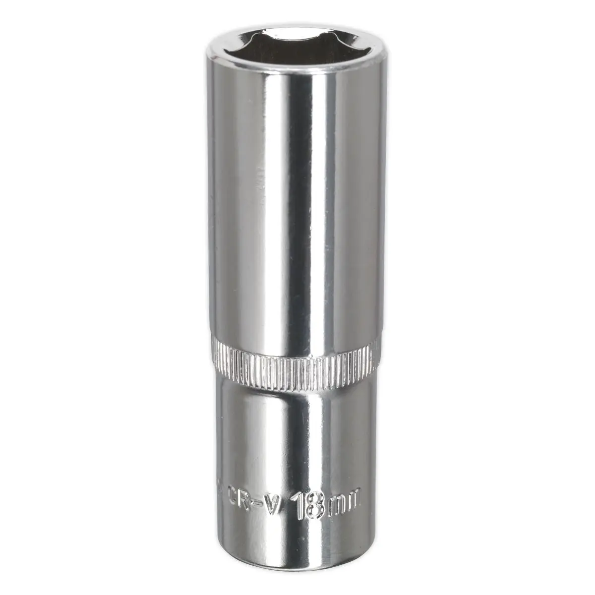 Sealey Premier WallDrive® Socket 18mm Deep 1/2"Sq Drive Fully Polished