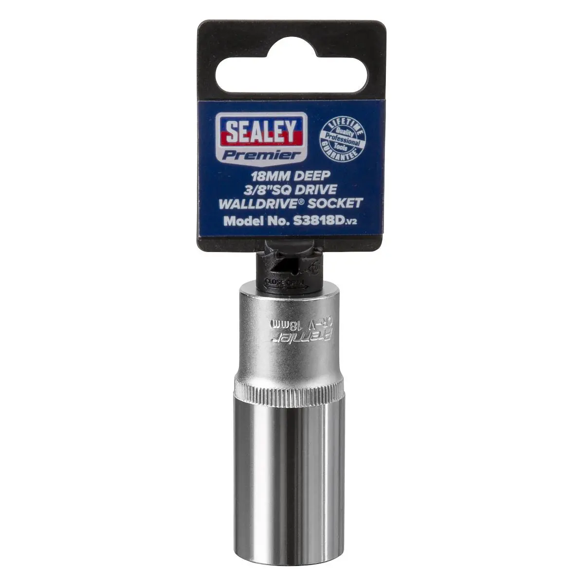 Sealey Premier WallDrive® Socket 18mm Deep 3/8"Sq Drive - Image 5