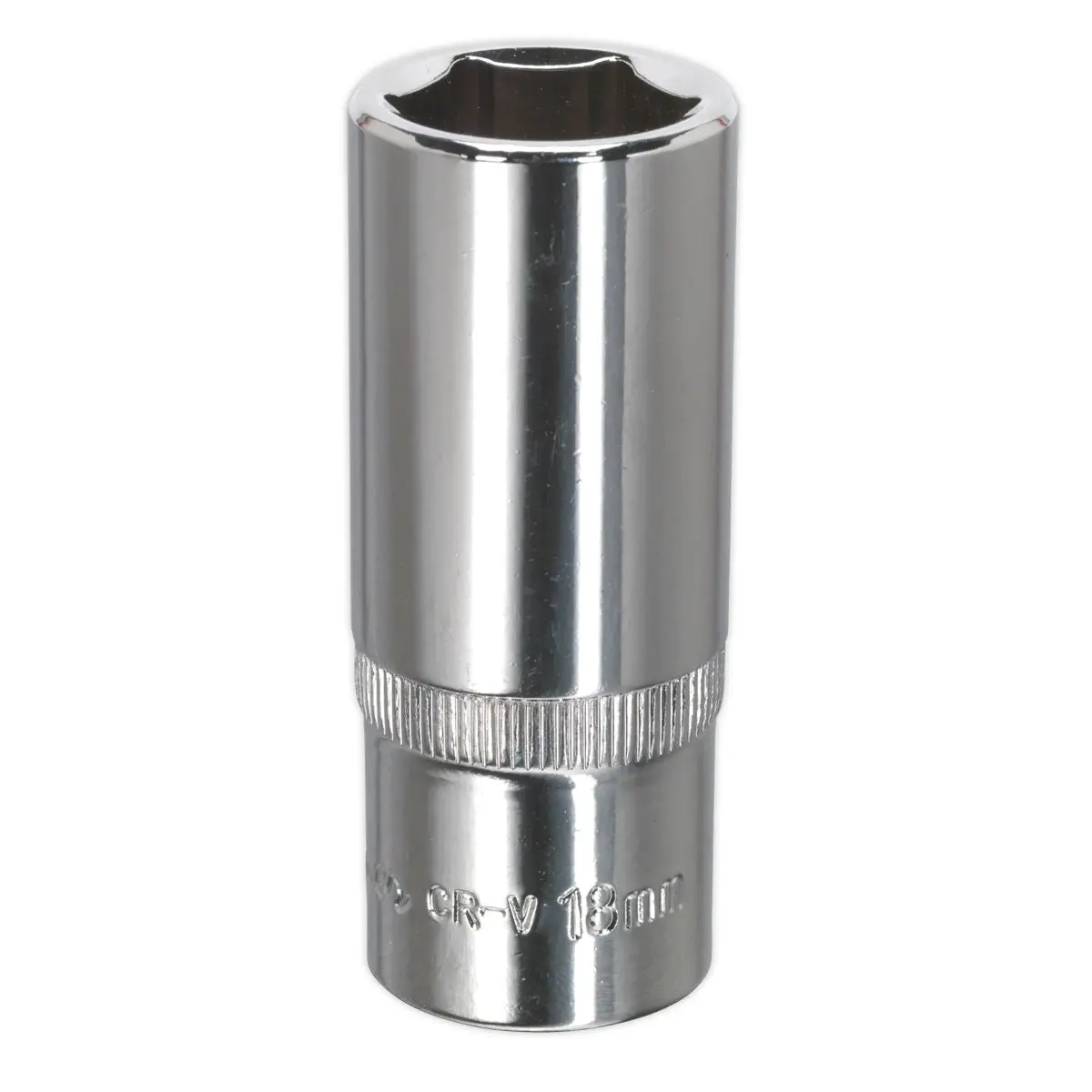 Sealey Premier WallDrive® Socket 18mm Deep 3/8"Sq Drive Fully Polished