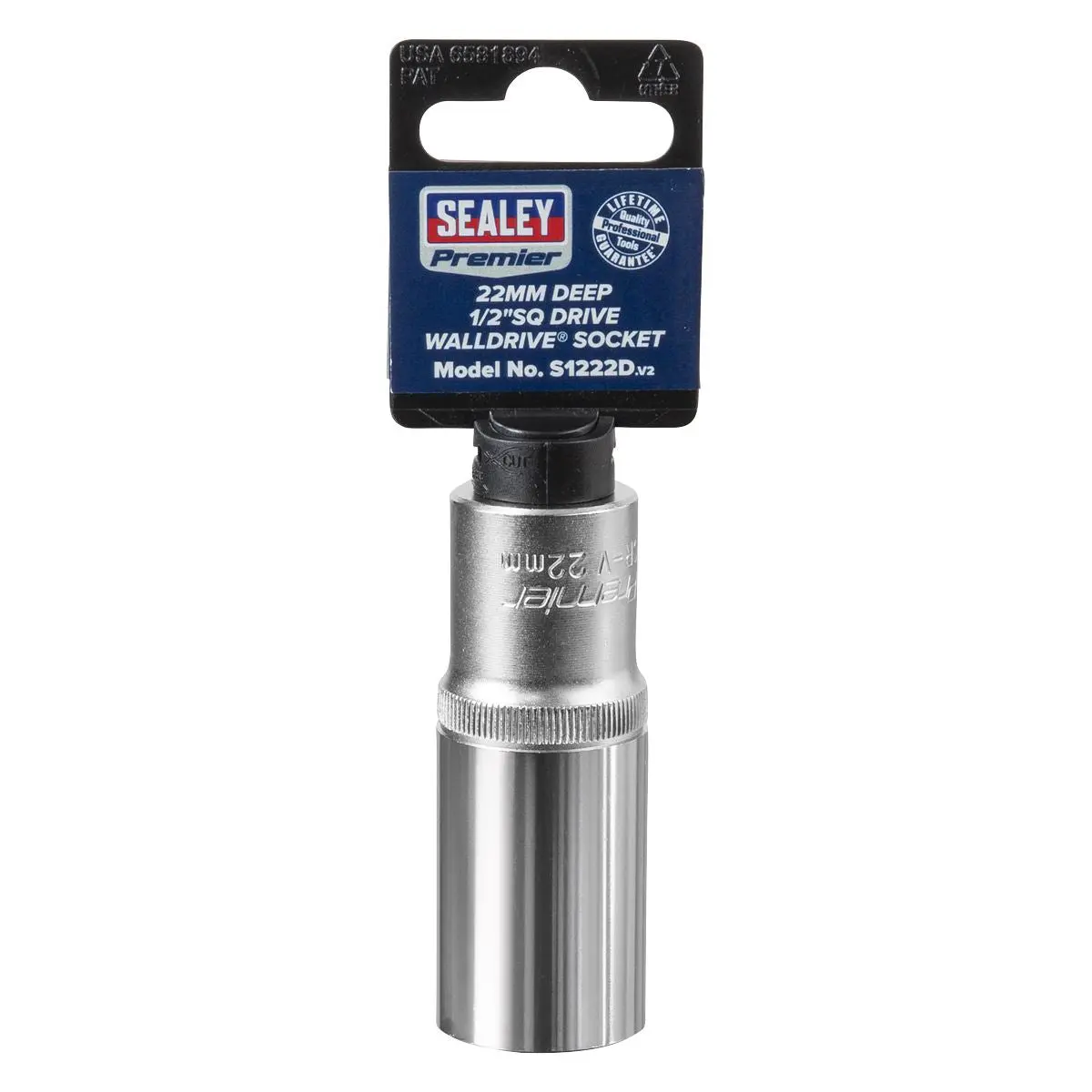 Sealey Premier WallDrive® Socket 22mm Deep 1/2"Sq Drive - Image 4