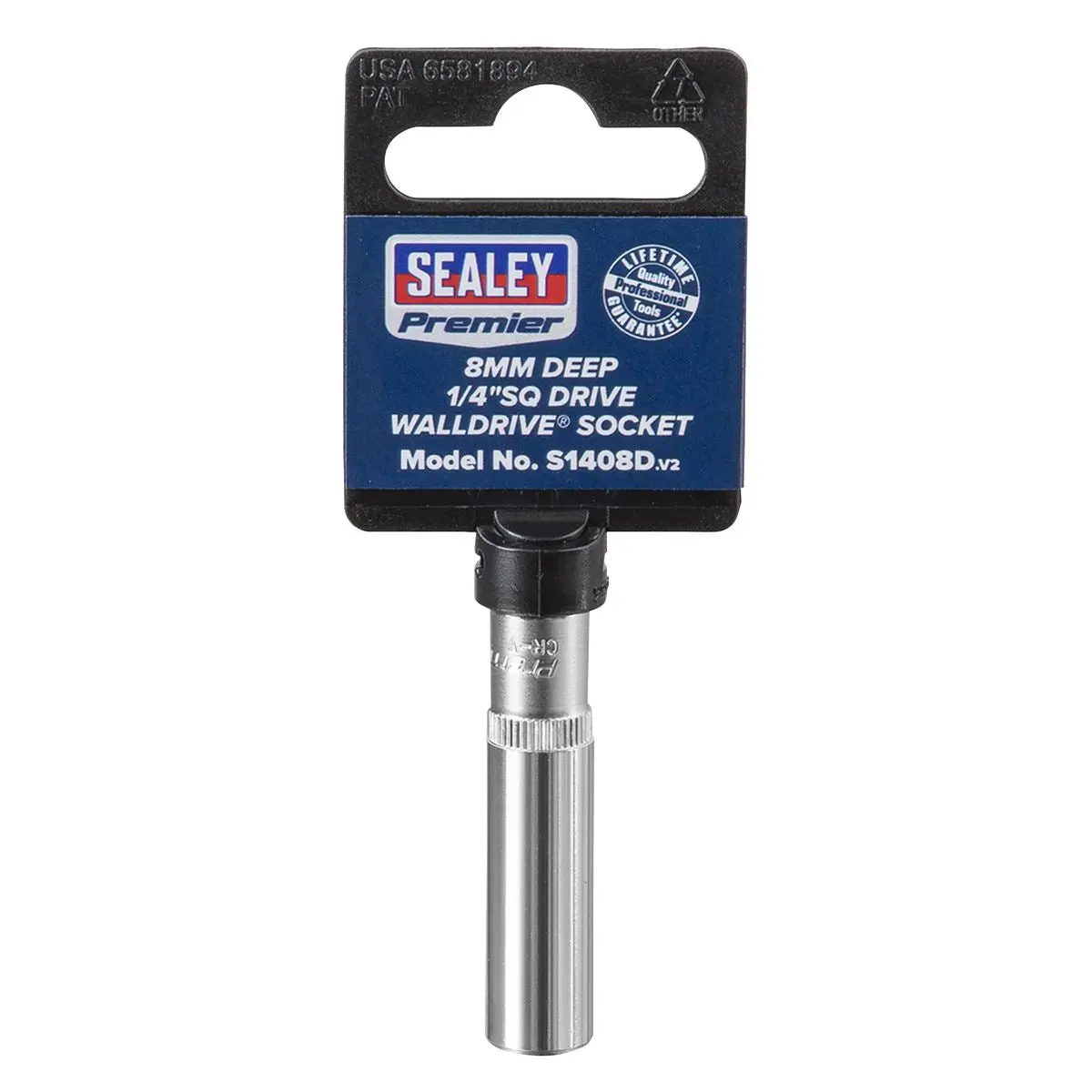 Sealey Premier WallDrive® Socket 8mm Deep 1/4"Sq Drive - Image 9