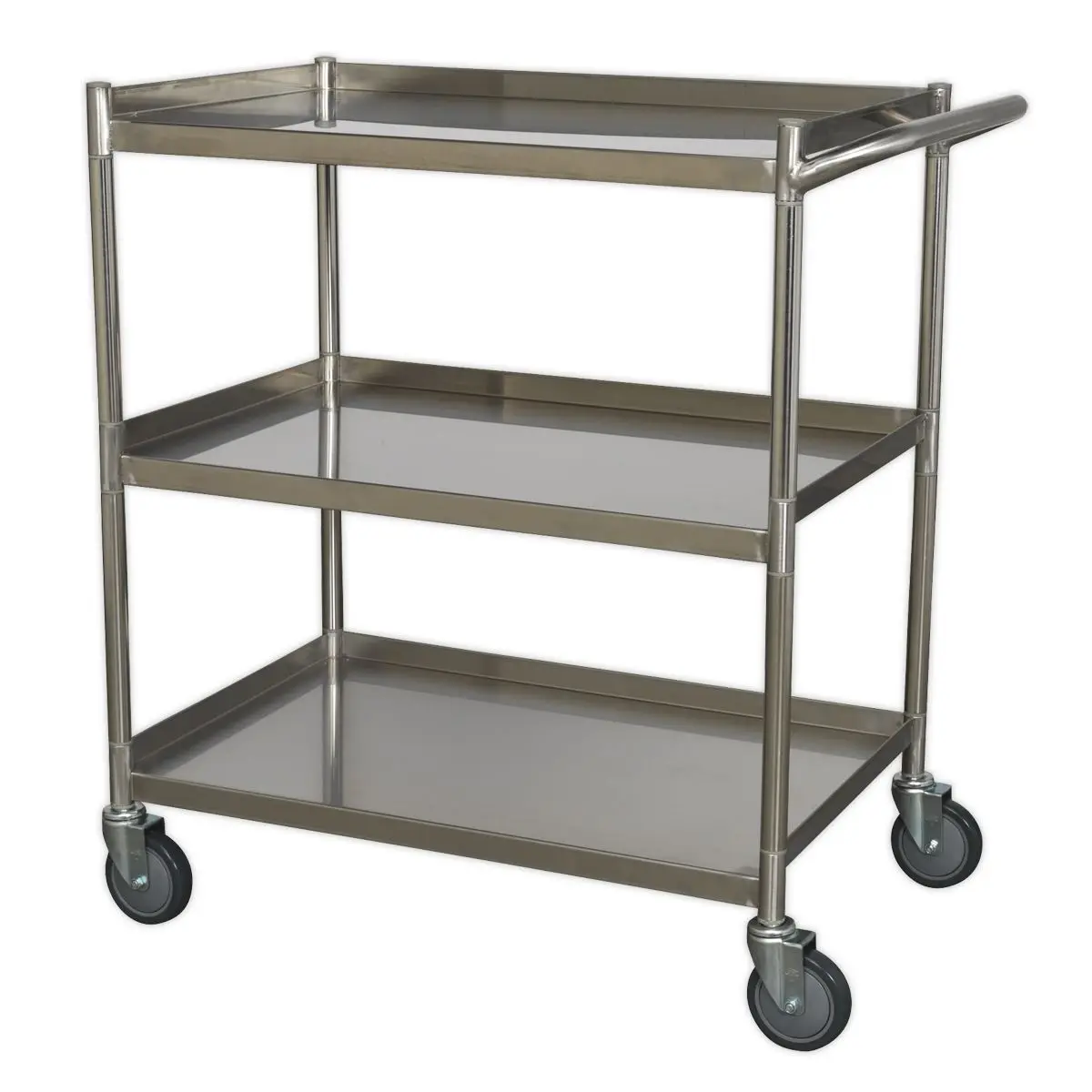 Sealey Premier Workshop Trolley 3-Level Stainless Steel - Image 6