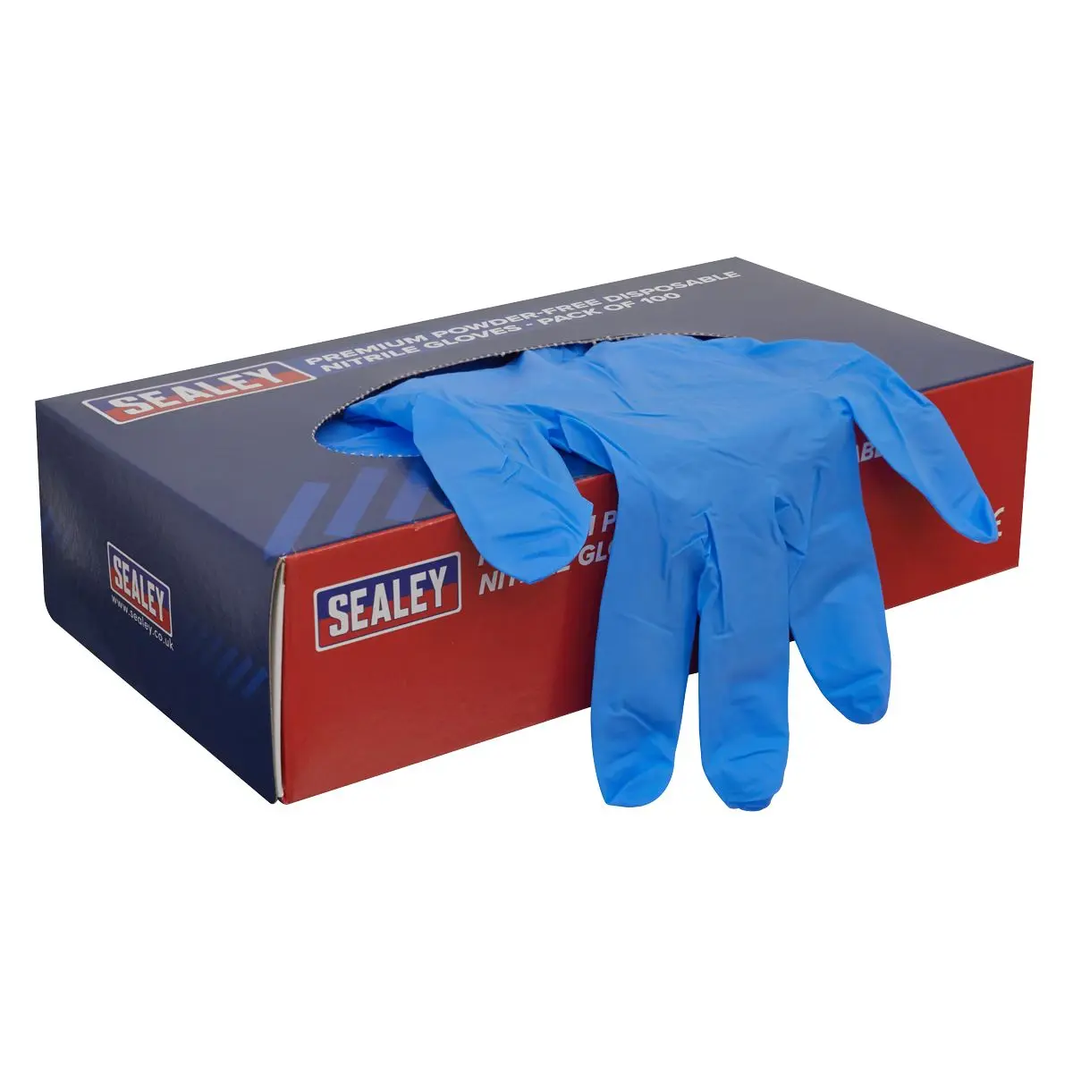 Sealey Premium Powder-Free Disposable Nitrile Gloves Large Pack of 100 - Image 2