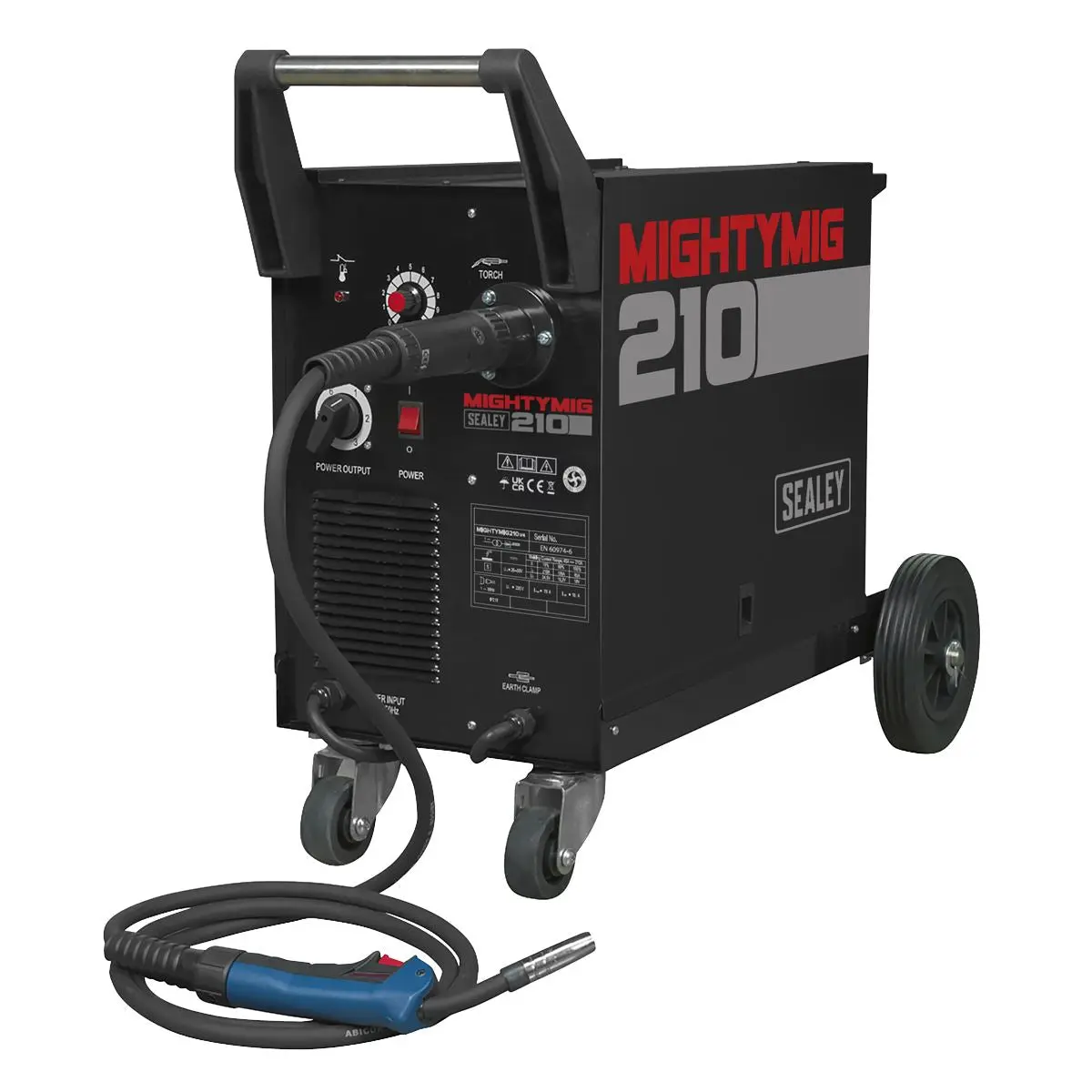 Sealey Professional Gas/Gasless MIG Welder 210A with Euro Torch - Image 5
