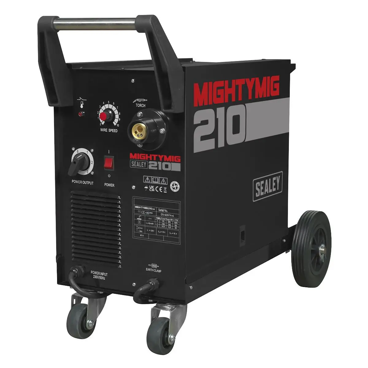 Sealey Professional Gas/Gasless MIG Welder 210A with Euro Torch - Image 7