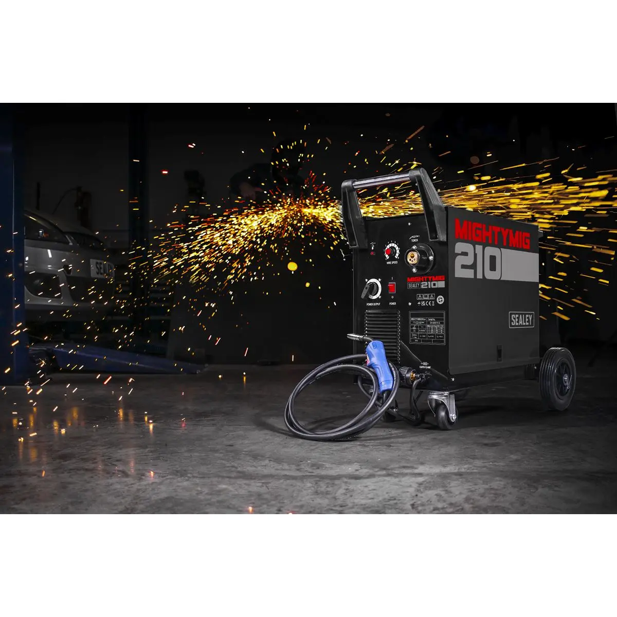 Sealey Professional Gas/Gasless MIG Welder 210A with Euro Torch - Image 9