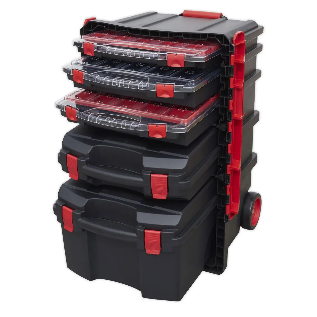 Sealey Professional Mobile Toolbox with 5 Removable Storage Cases - Image 11