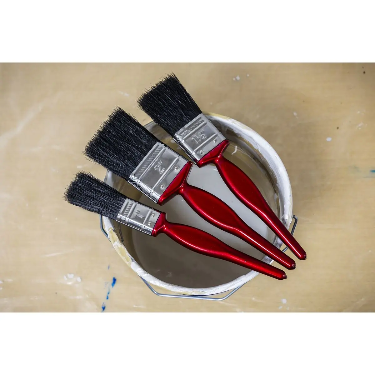 Sealey Pure Bristle Paint Brush Set 3pc - Image 3