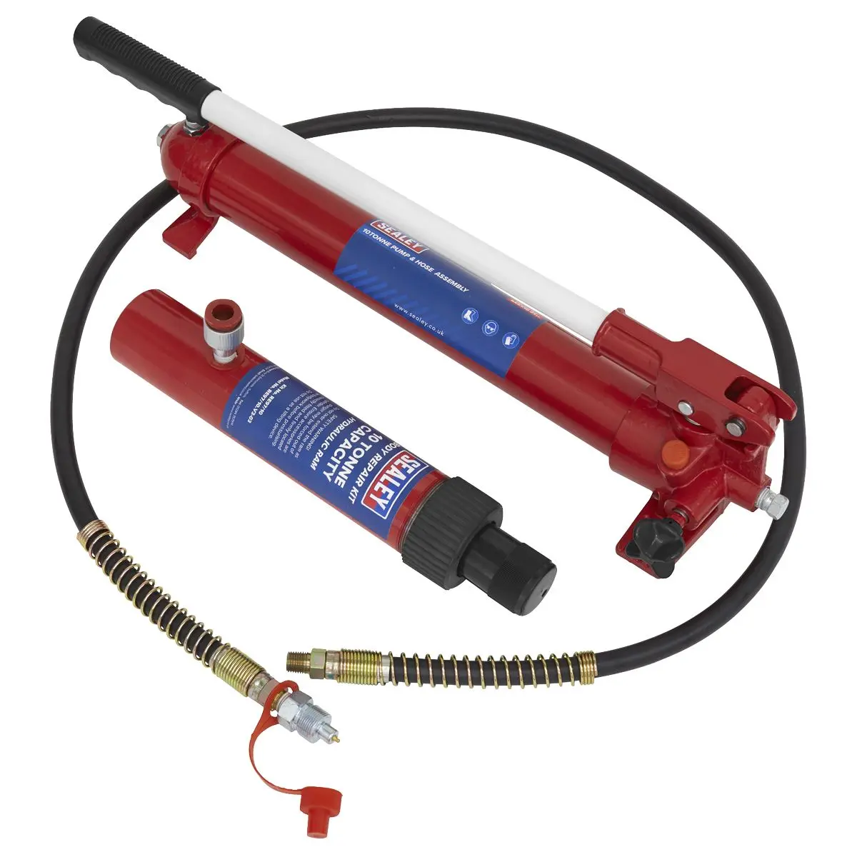 Sealey Snap Push Ram with Pump & Hose Assembly - 10 Tonne - Image 4