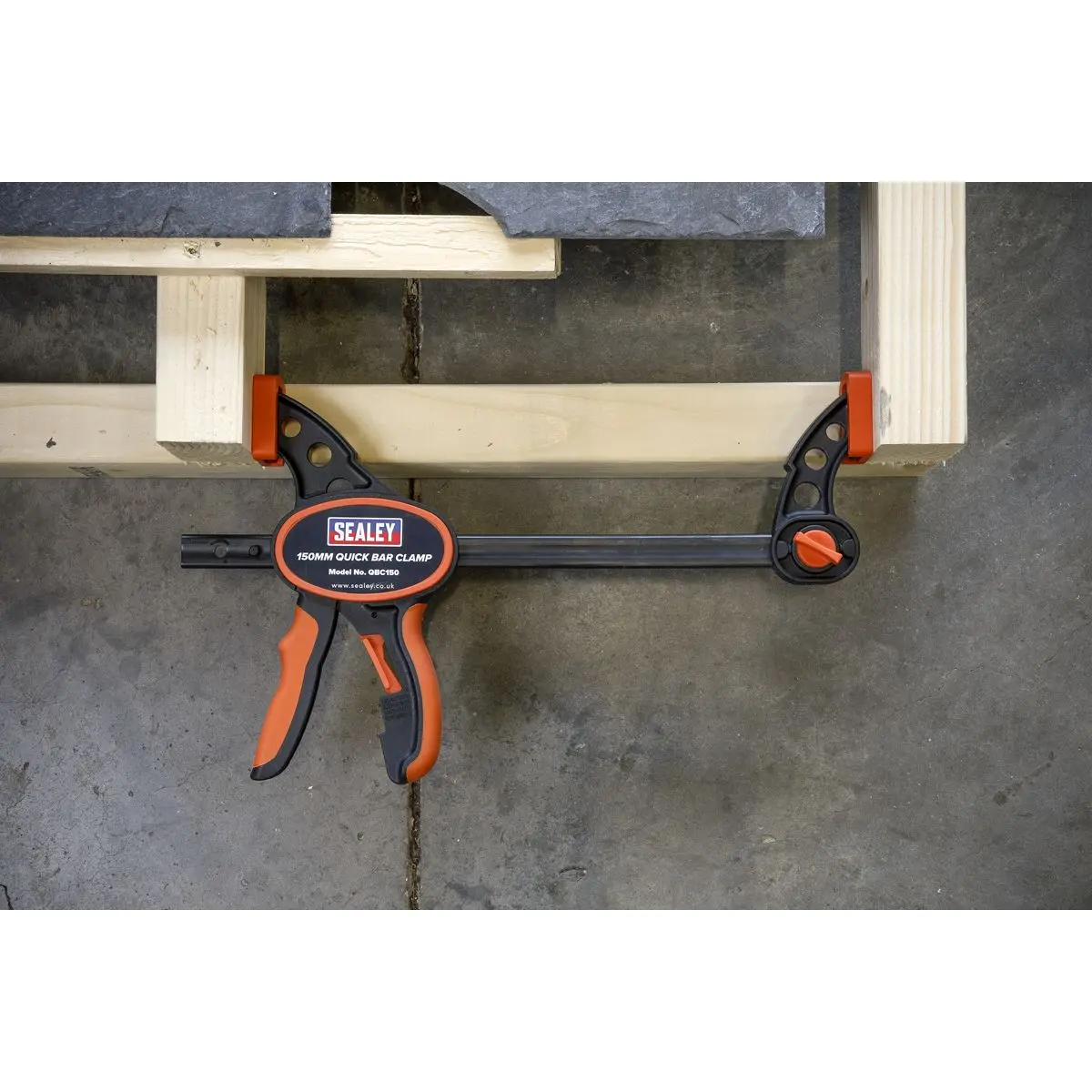 Sealey Quick Bar Clamp 150mm - 2pc Set - Image 7