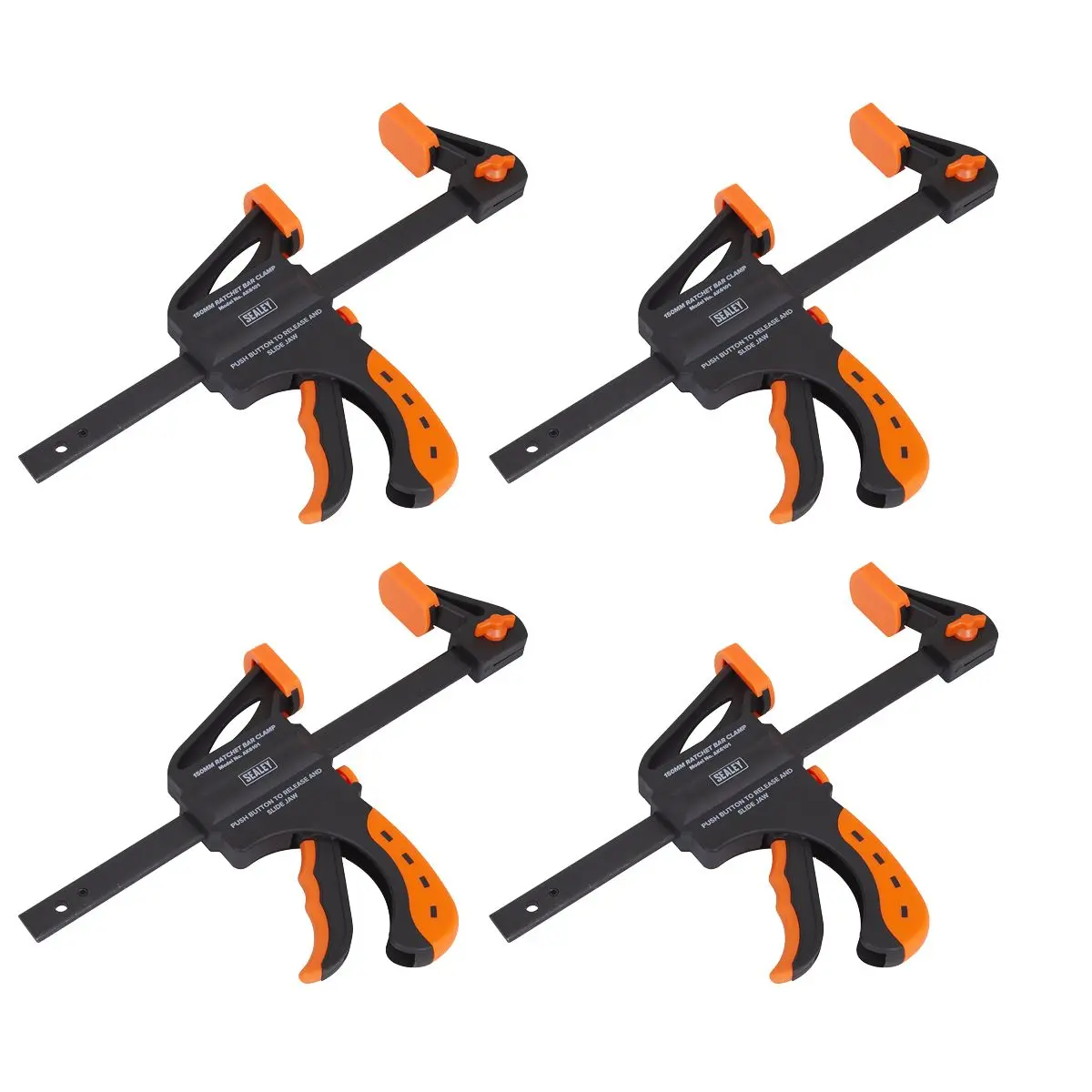 Sealey Ratchet Bar Clamp 150mm 4pc Set