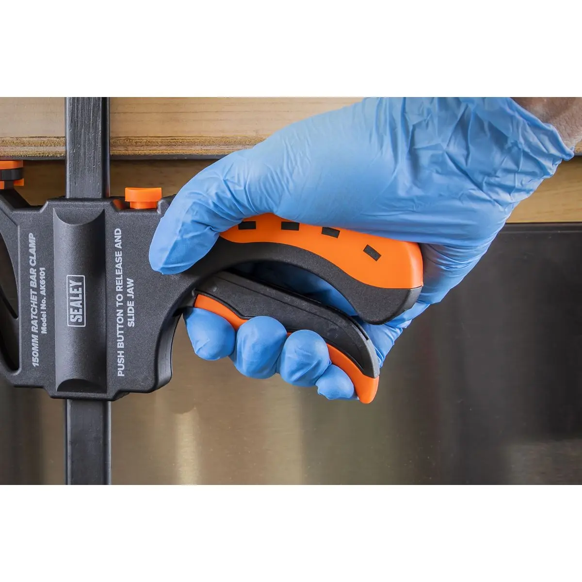 Sealey Ratchet Bar Clamp 150mm 4pc Set - Image 5