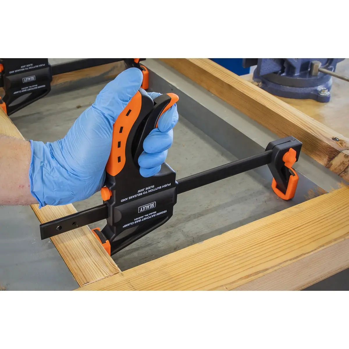 Sealey Ratchet Bar Clamp 150mm 4pc Set - Image 7