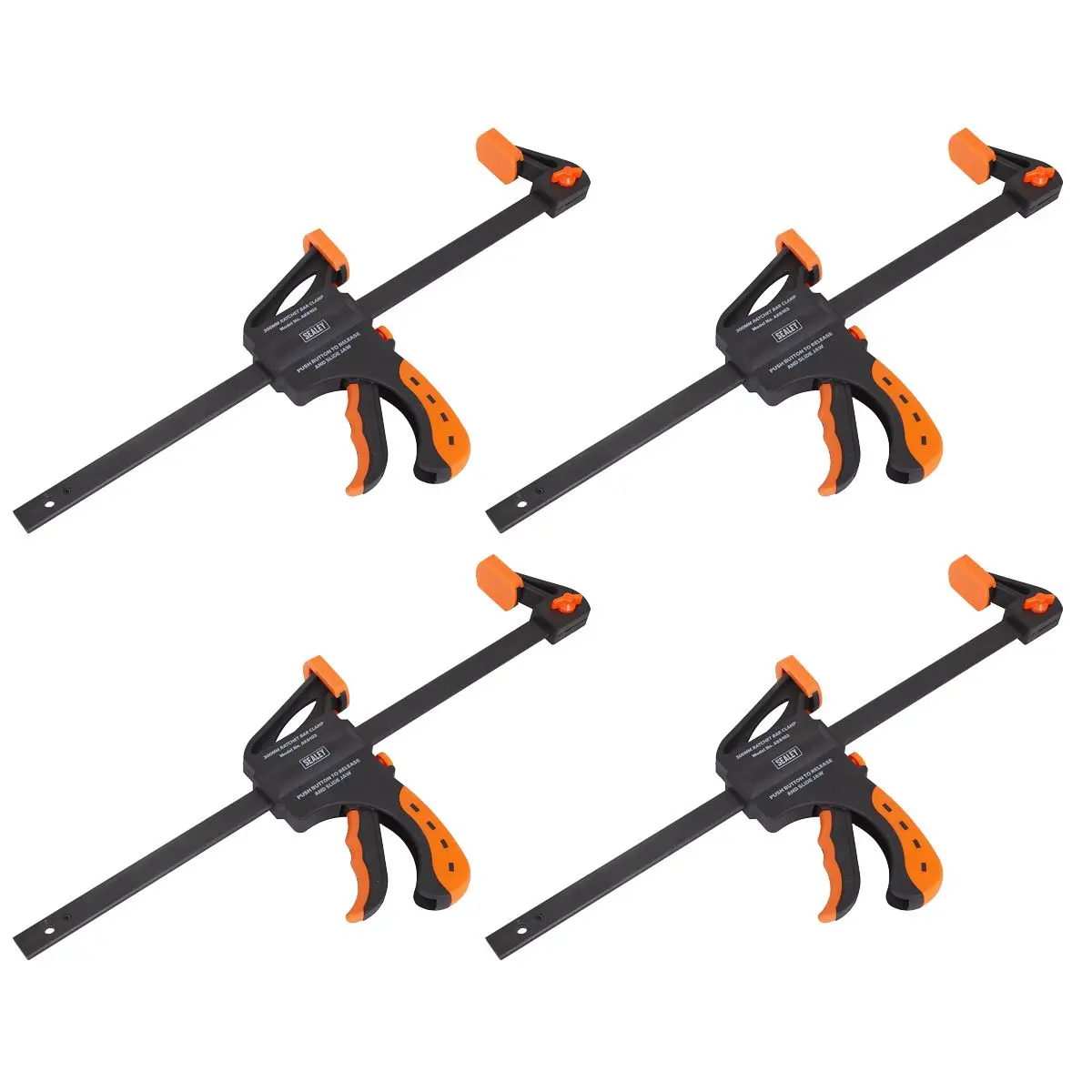 Sealey Ratchet Bar Clamp 300mm 4pc Set