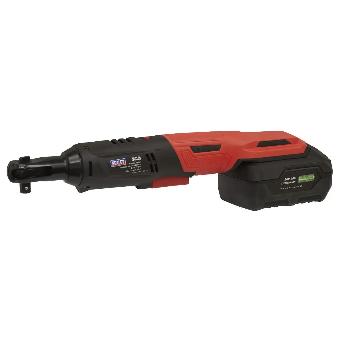 Sealey Ratchet Wrench 20V SV20 Series 3/8"Sq Drive 60Nm - Body Only - Image 3