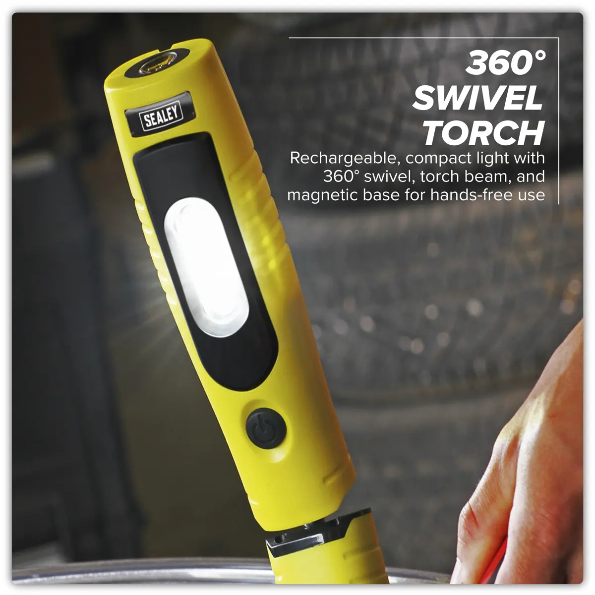 Sealey Rechargeable 360° Inspection Light 4W & 3W SMD LED - Yellow - Image 19
