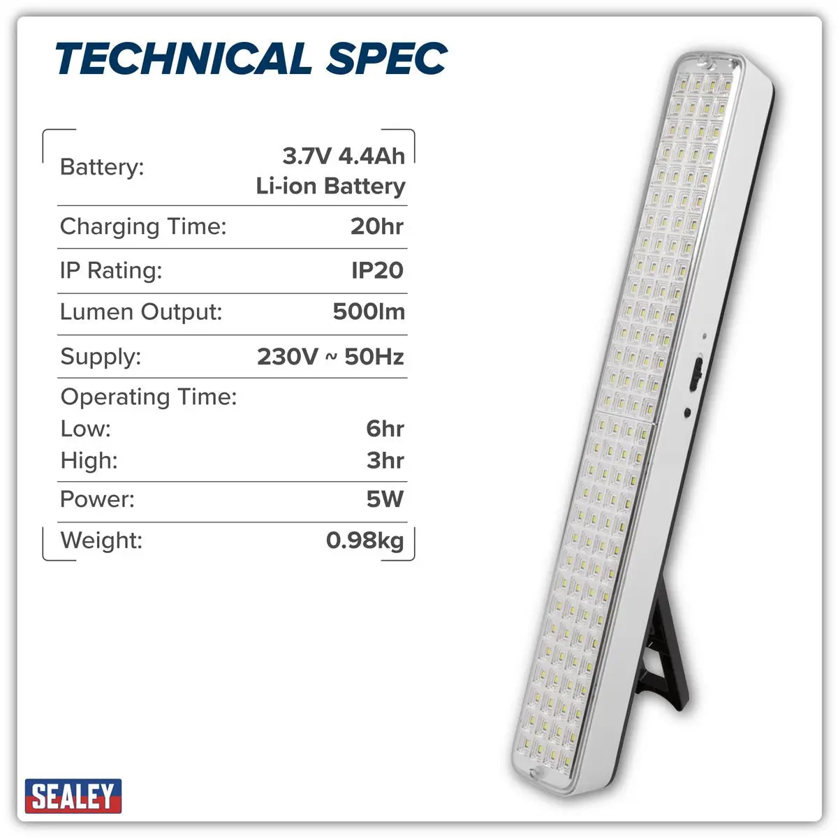 Sealey Rechargeable Emergency Floodlight 5W SMD LED - Image 14