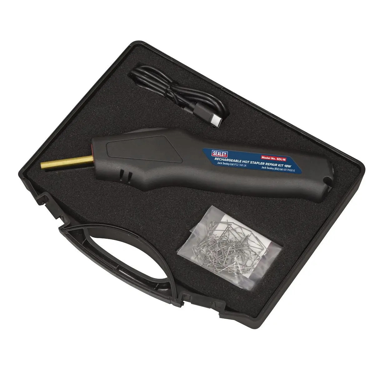 Sealey Rechargeable Hot Stapler Repair Kit 18W - Image 4
