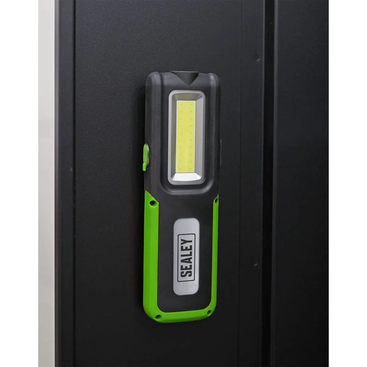 Sealey Rechargeable Inspection Light 5W COB & 3W SMD LED with Power Bank - Green - Image 3