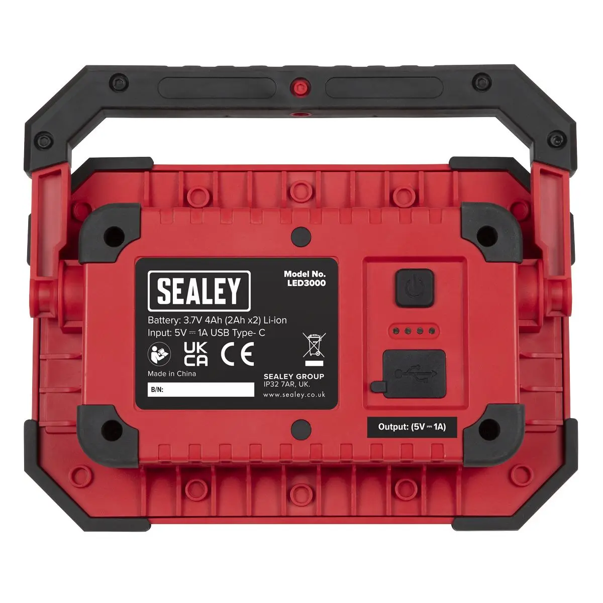 Sealey Rechargeable Portable Floodlight & Power Bank 30W COB LED - Image 4