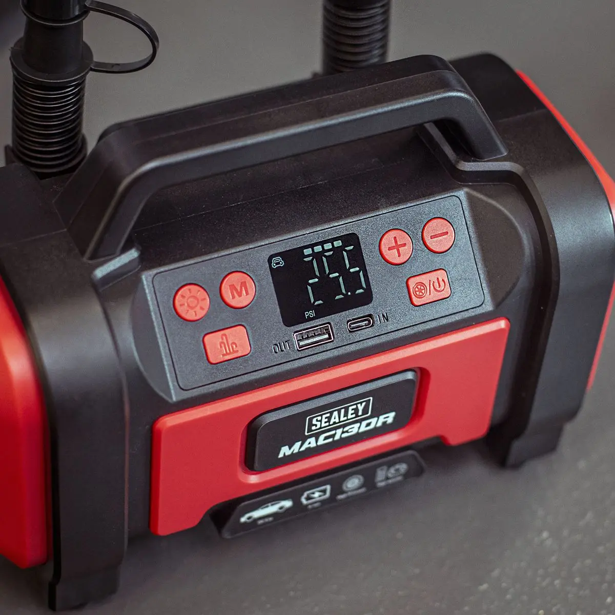 Sealey Rechargeable Tyre Inflator & High Volume Air Pump 12V - Image 13