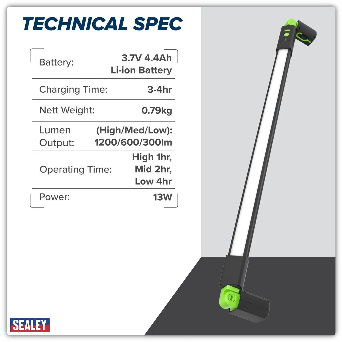 Sealey Under-Bonnet Rechargeable Light 13W SMD LED - Image 9