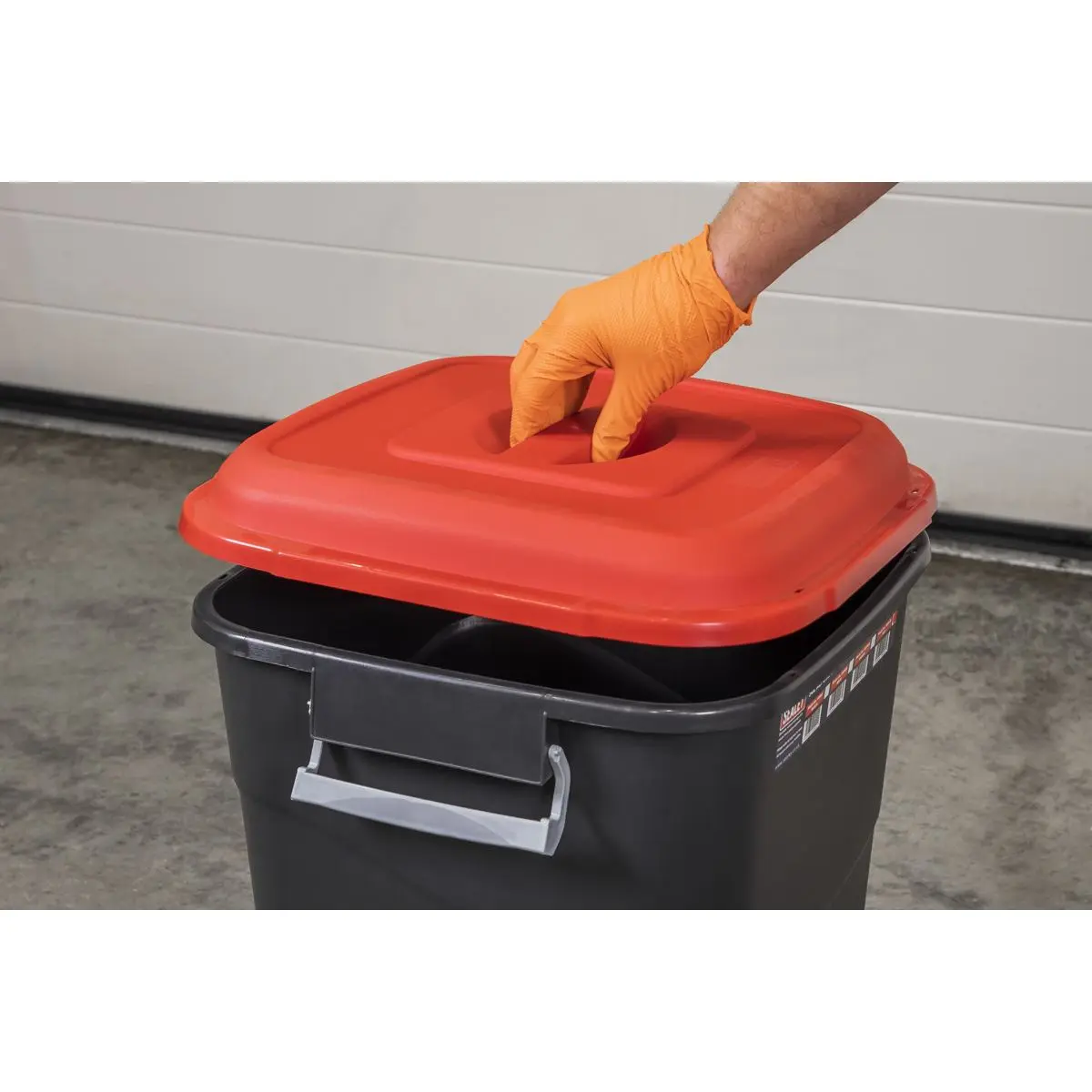 Sealey Refuse/Storage Bin 75L - Red - Image 6