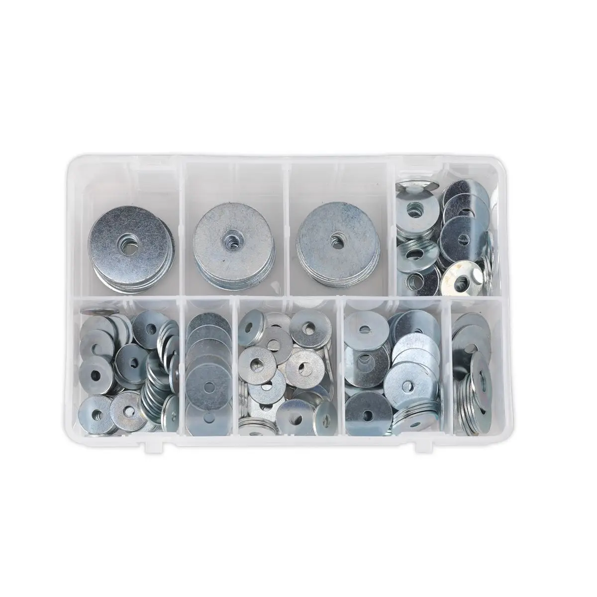 Sealey Repair Washer Assortment 240pc M5-M10 Metric Zinc Plated - Image 5