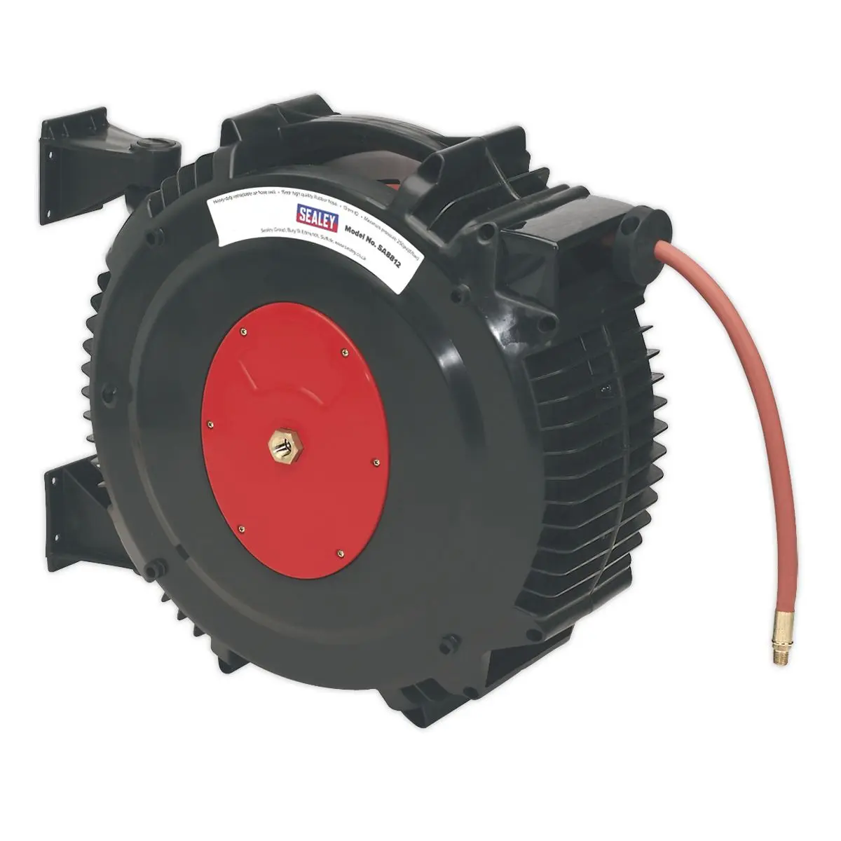 Sealey Retractable Air Hose Reel 15m Ø13mm ID Rubber Hose
