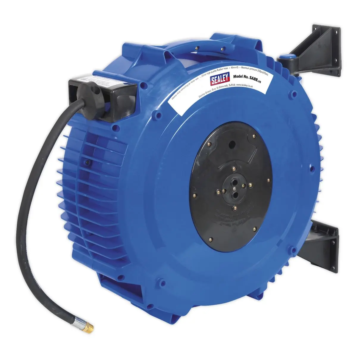 Sealey Retractable Air Hose Reel 20m Ø10mm ID Rubber Hose - Image 2