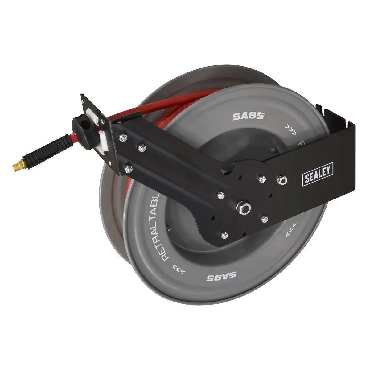 Sealey 20m Retractable Rubber Air Hose with Steel Reel 10mm ID - Image 2