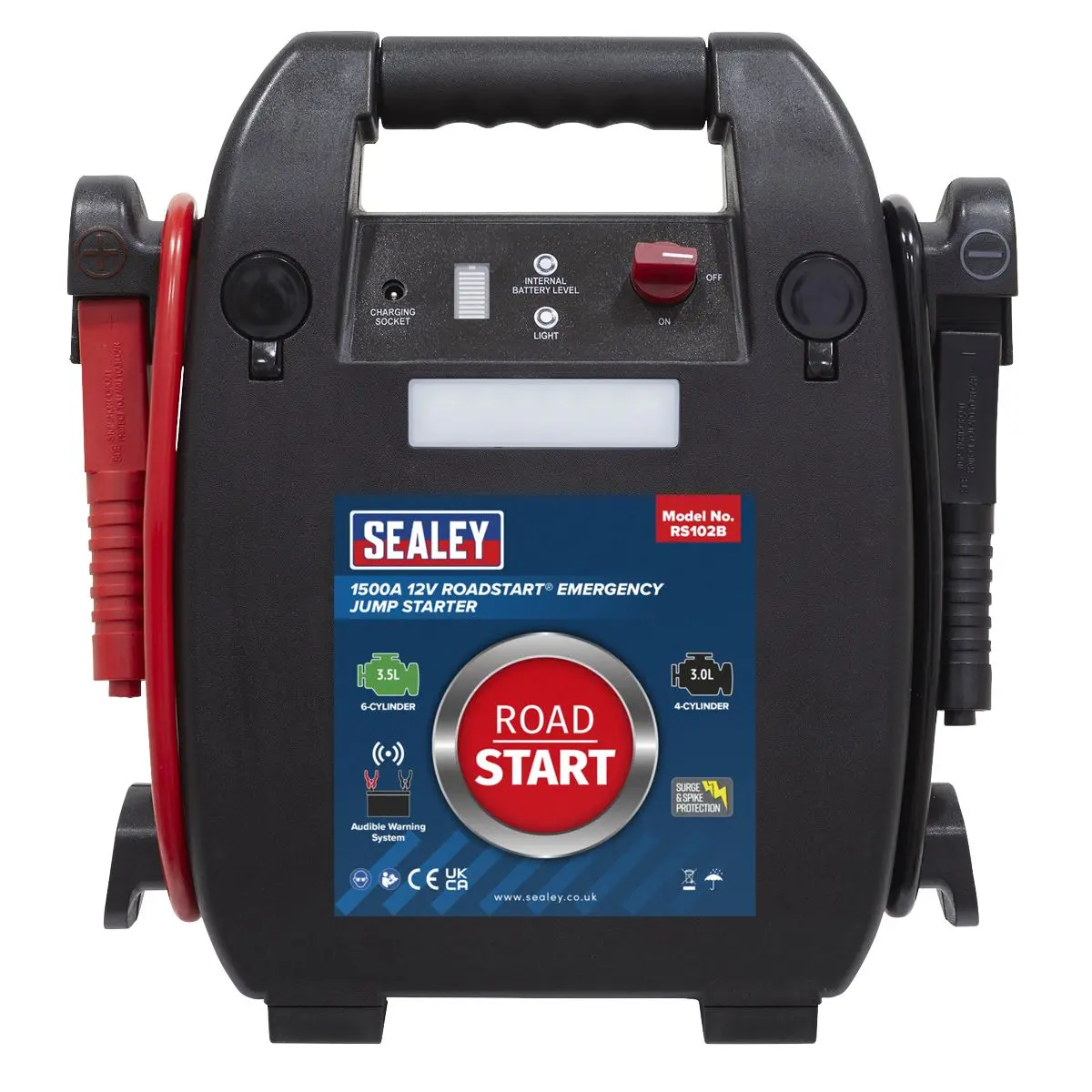 Sealey RoadStart® Emergency Jump Starter 12V 3.5L 6-Cylinder - Image 3