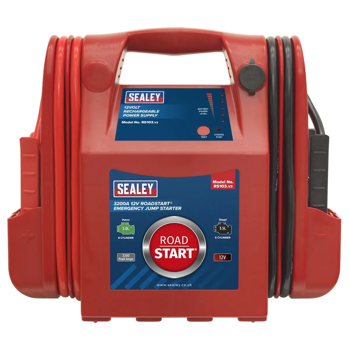 Sealey RoadStart® Emergency Jump Starter 12V 3200 Peak Amps - Image 4
