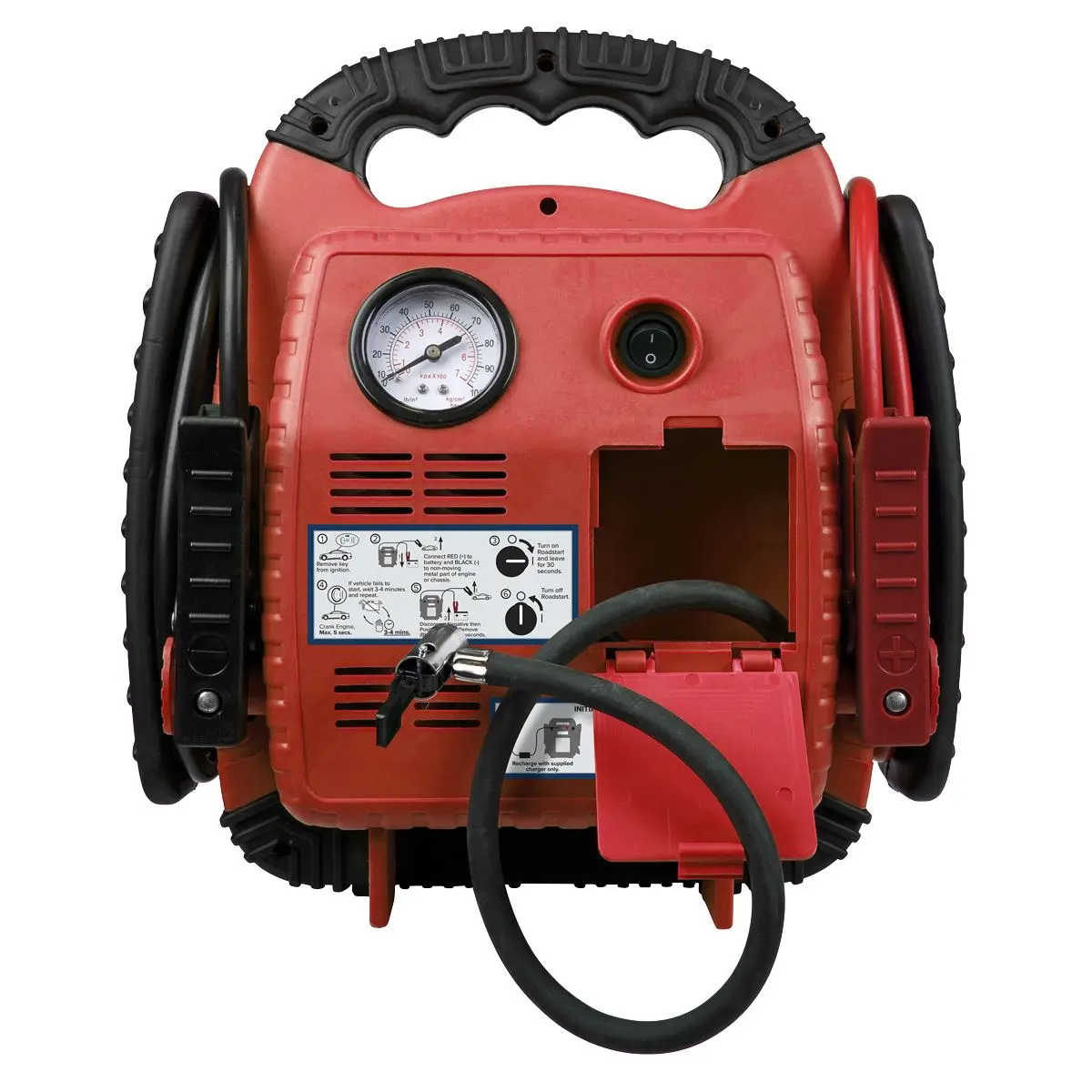 Sealey RoadStart® Emergency Jump Starter with Air Compressor 12V 900 Peak Amps - Image 5