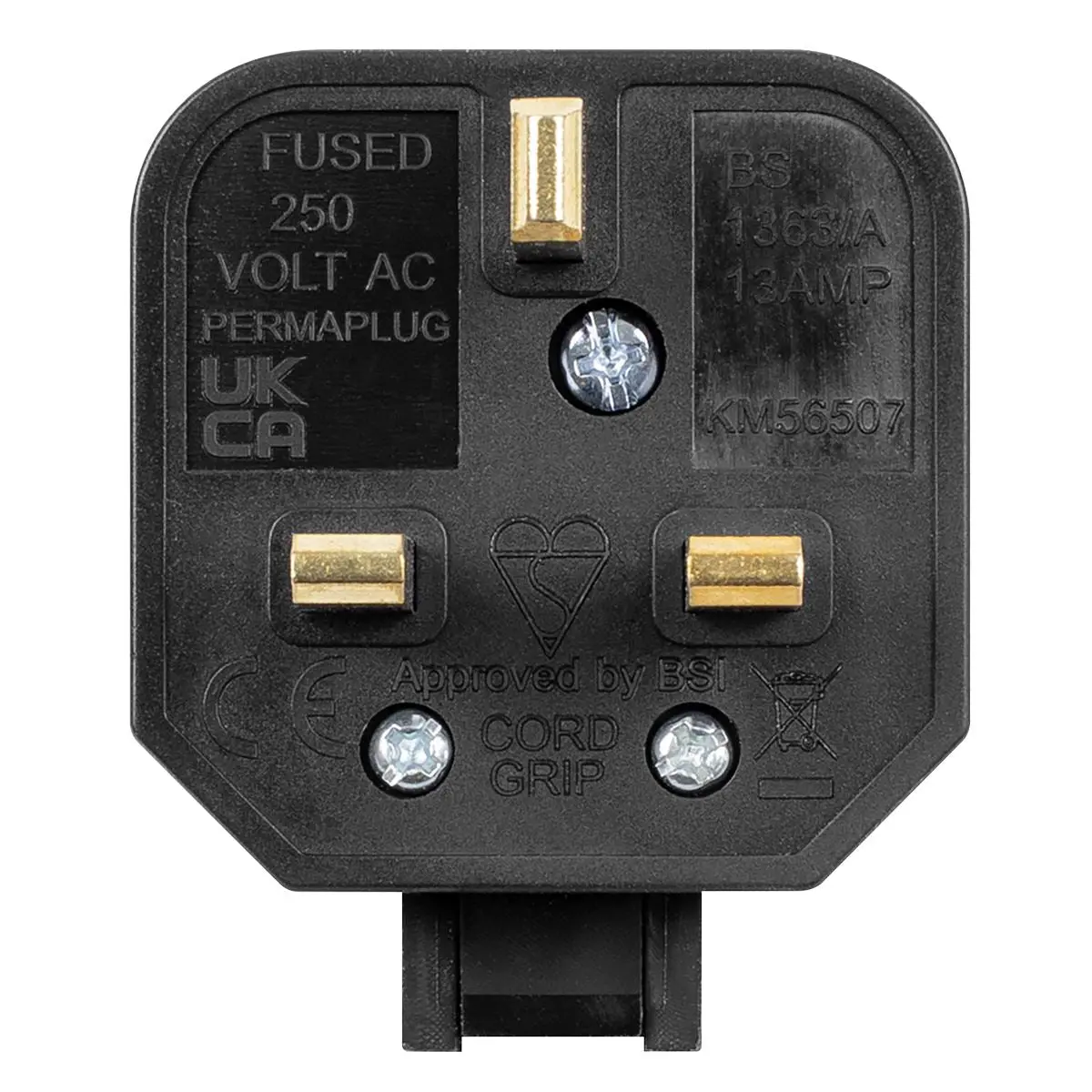 Sealey Black 13A heavy-Duty Plug - Image 3