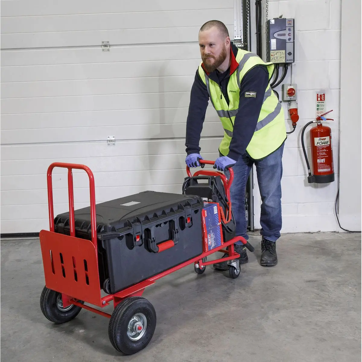 Sealey 3-in-1 Sack Truck with Pneumatic Tyres 250kg Capacity - Image 11