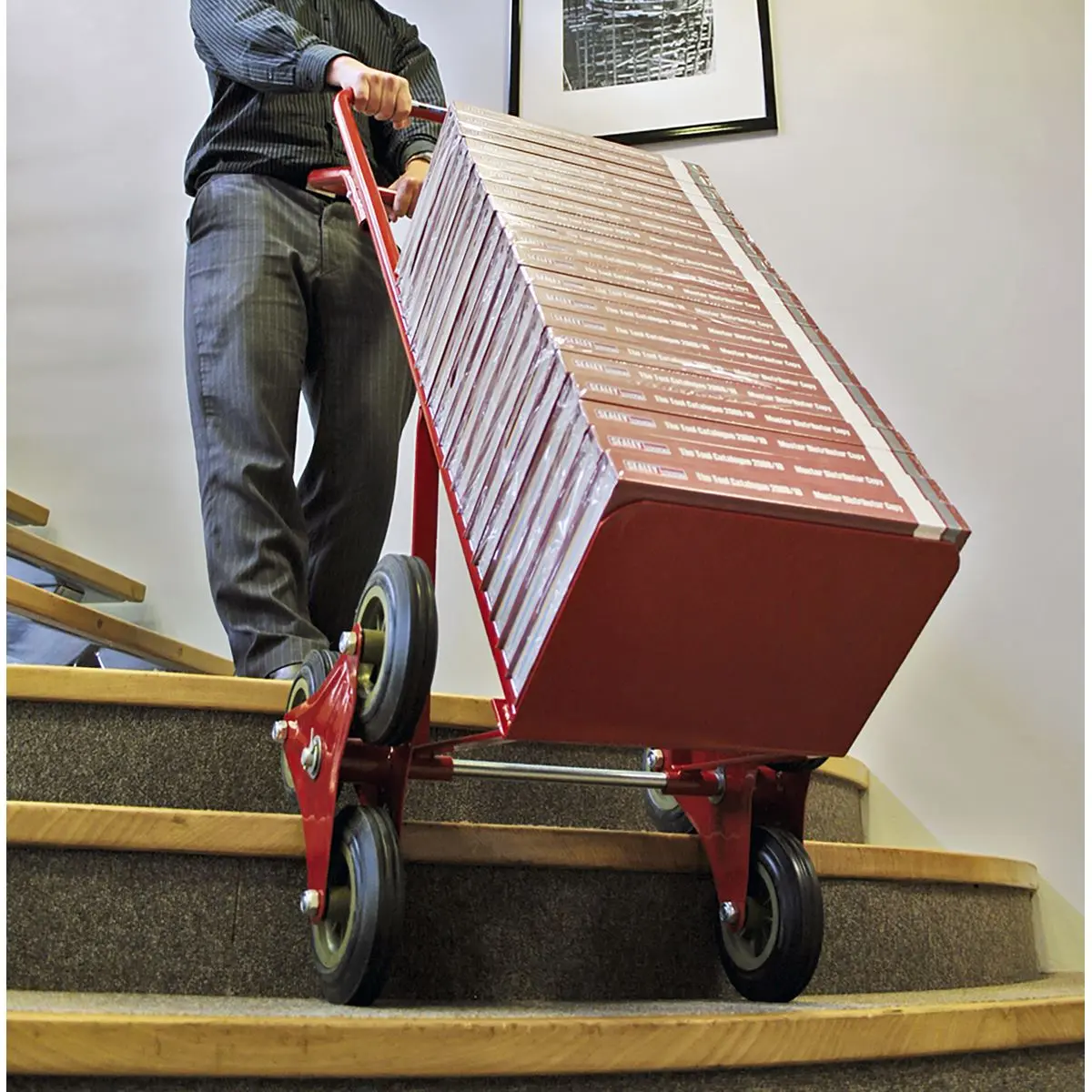 Sealey Stair Climbing Sack Truck with Solid Tyres 150kg Capacity - Image 4