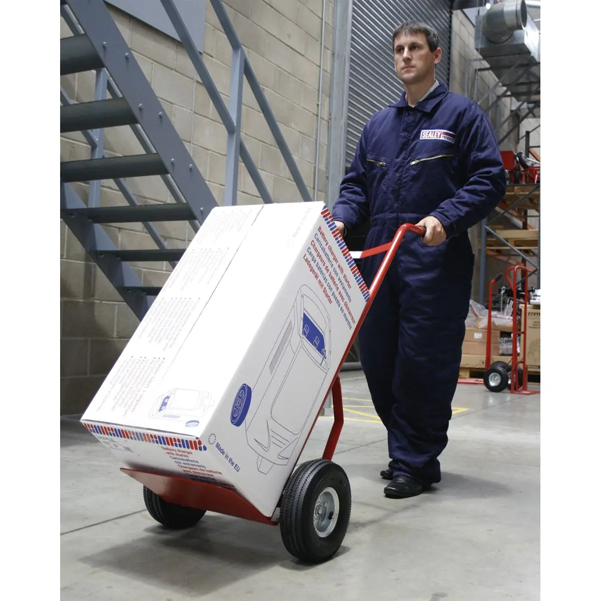 Sealey Sack Truck with Pneumatic Tyres 200kg Capacity - Image 11