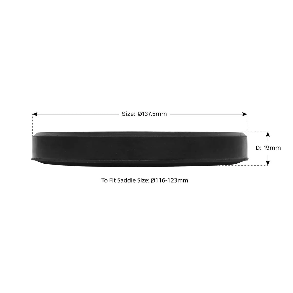 Sealey Safety Rubber Trolley Jack Pad Type A To Fit 116-123mm Saddle - Image 3