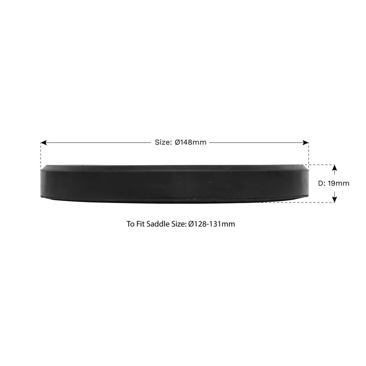 Sealey Safety Rubber Trolley Jack Pad Type A To Fit 128-131mm Saddle - Image 3